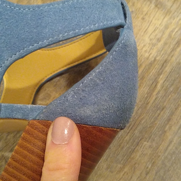 Michael Michael Kors Berkeley Sandal Suede Size 7.5 Blue - Picture 16 of 16